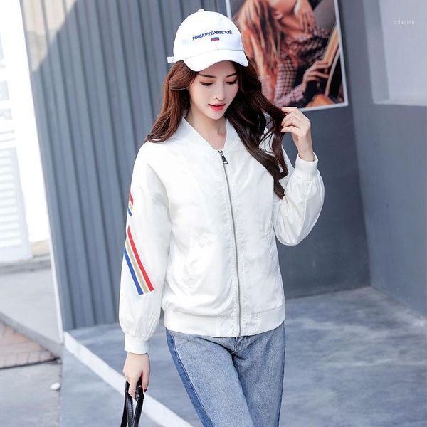 

female jacket short section 2020 spring and autumn new baseball uniform women coat loose casual women clothing thin jackets1, Black;brown
