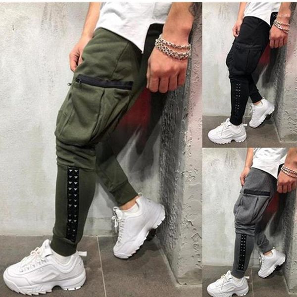 

men black joggers pants summer 2020 mens big pockets ankel cargo pants male spring streetwear overalls sweatpants1