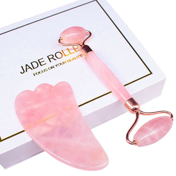 

jade roller facial face jade massage roller rose quartz scraper jade massager tools slimming face natural wrinkle removal