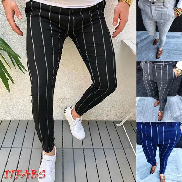 

men's pants plus size m- 2xl men's casual slim fit skinny business formal suit dress slacks trousers 2021 1, Black