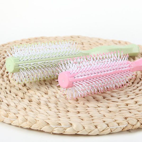 

beauty curly detangler hair comb eco-friendly cylinder roll comb haircare styling hair brush women barber professional brand wmtewt, Silver