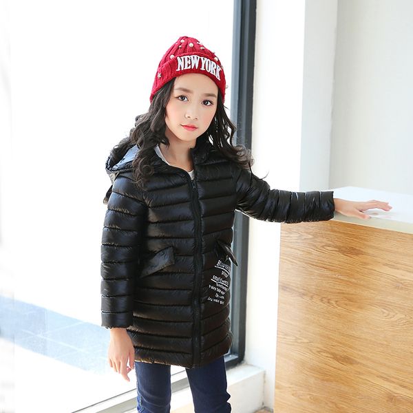 

new products autumn and winter girls and children's middle and long down cotton jacket cotton padded jacket cotton padded jacket foreig, Blue;gray