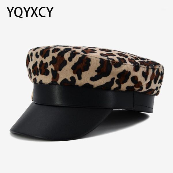 

beret caps ladies fashion leopard print beret hats for women flat caps female cap gold color buckle boina feminina1, Blue;gray