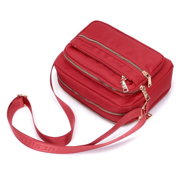 

women fashion solid color zipper waterproof nylon shoulder bag female crossbody bag ladies bolsa waterproof travel messenger bag c0125