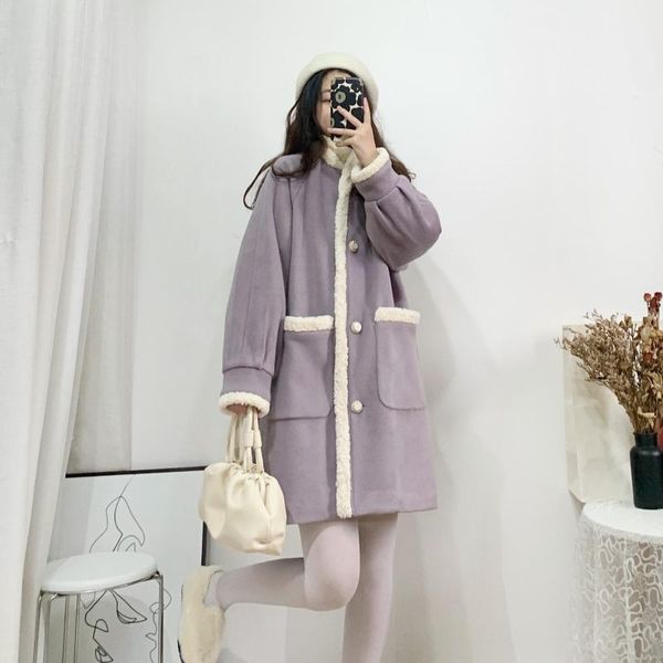 

lambskin coat women's new winter woolen coat in 20201, Black