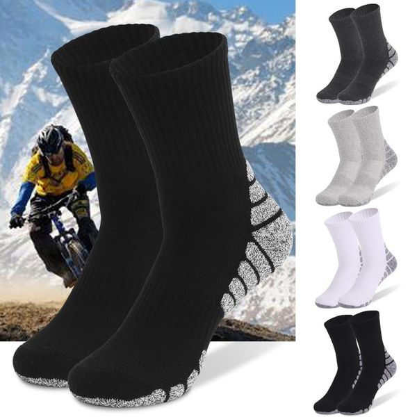 

sports socks 4 pairs man's ski winter warm outdoor mountaineering cycling running basketball athletic, Black
