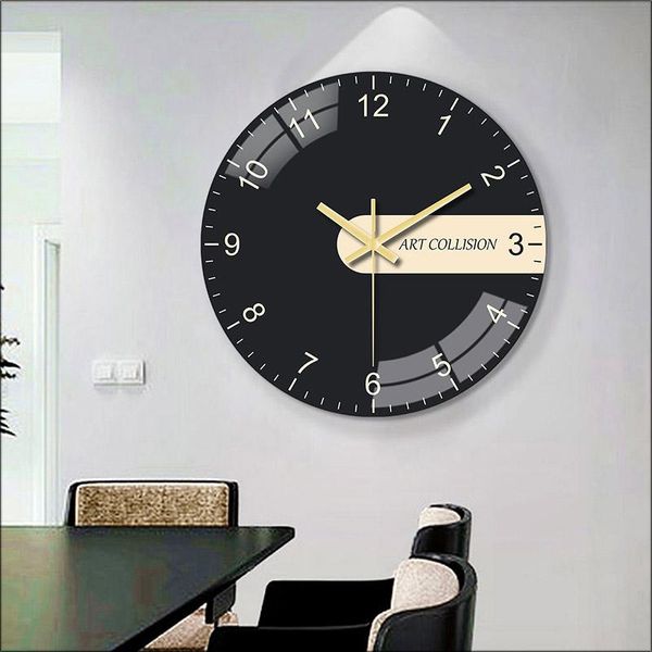 Relógios de parede 12 polegadas Silent Quartz Relógio decorativo Não-ticking Clássico Rodada Digital Fácil de Ler Bateria Operado Home / Office /