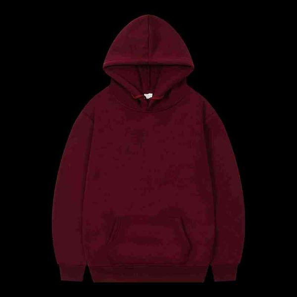 

men's hoodie, solid color, casual, red wine, novelty, spring and autumn, Black
