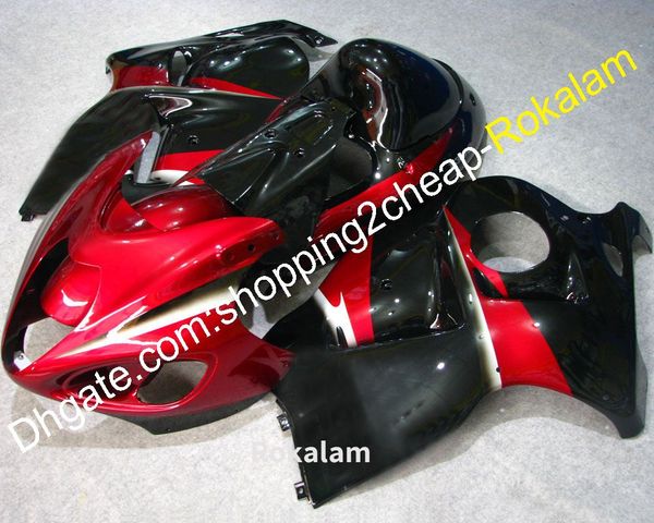 GSXR 1300 Verkleidungsset für Suzuki GSXR1300 99-07 GSX-1300R 1999-2007 Rot Schwarz Motorrad-Karosserieverkleidungen (Spritzguss)