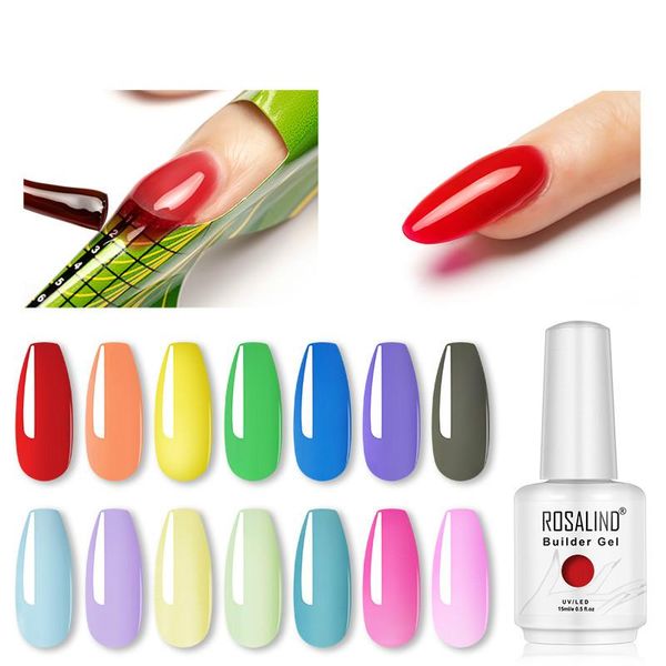 

nail extension gel nail polish poly builder gel for art need form uv led lamp varnishes manicure set, Red;pink