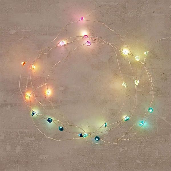 3M 30 LED Rainbow Diamond Fairy Lights String Battery работает для рождественского фестиваля праздничные вечеринки свадьба украшения гирлянды Y201020