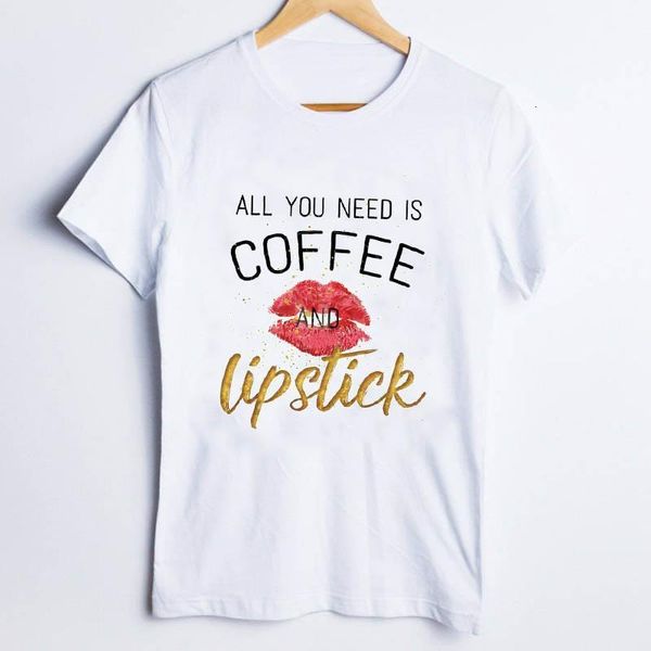 

tees for women print coffee letter cartoon love style 90s fashion ladies t shirt clothes lady clothing female t-shirt, White
