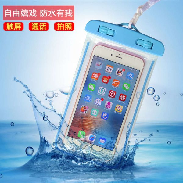 

touch transparent orcent luminous screen bag waterproof mobile phone cover