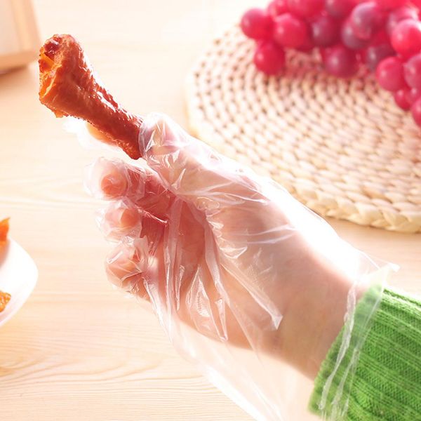 

100 шт. пищевые пластиковые перчатки одноразовые защитные перчатки для кухни bbq многофункциональные домашние инструменты eco food food frui, Black