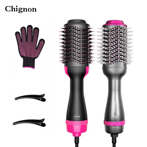 

electric hair brushes 1000w one step dryer air brush straightener curler comb 3 in 1blow hairdressing tools