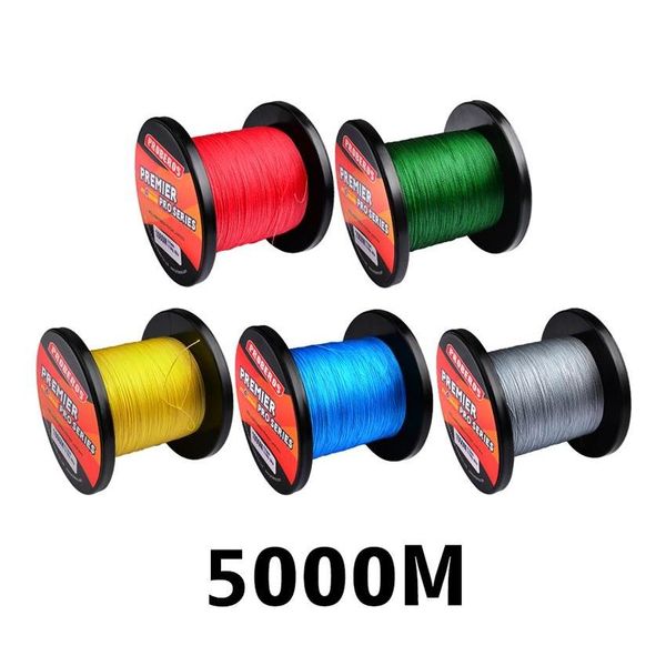 

5000m 3000m 1000m 500m 300m w4 strand braided pe fishing lines 4 weaves braid line 10lb~100lb 5colors