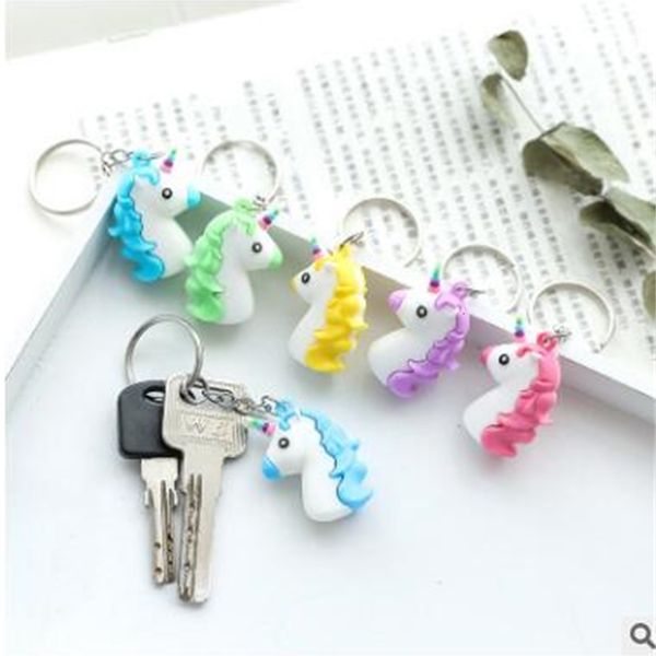 

keychains mini car keyring cute bag accessories unicorn animal souvenir birthday party wedding gifts 5 colors, Silver