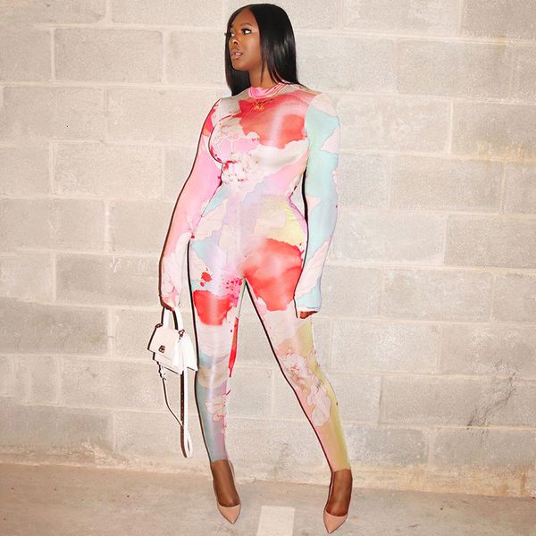 

2020 new fashion women's bodycon jumpsuit long sleeve turtleneck tight full length one piece romper, Black;white