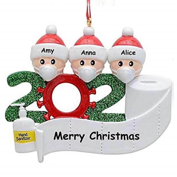 

name 2020 snowman family mask diy a handwritten christmas tree hanging pendant quarantine survivors lwsj