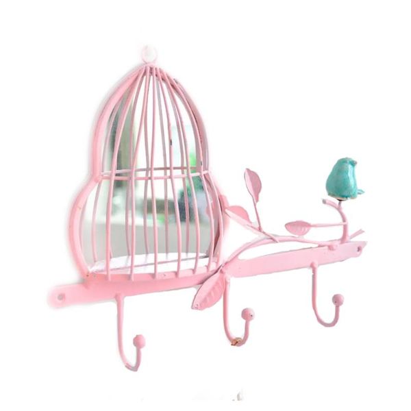 

hooks & rails home decoration handmade novelty concise bird decor cute punch storage rack wall mounted shelf