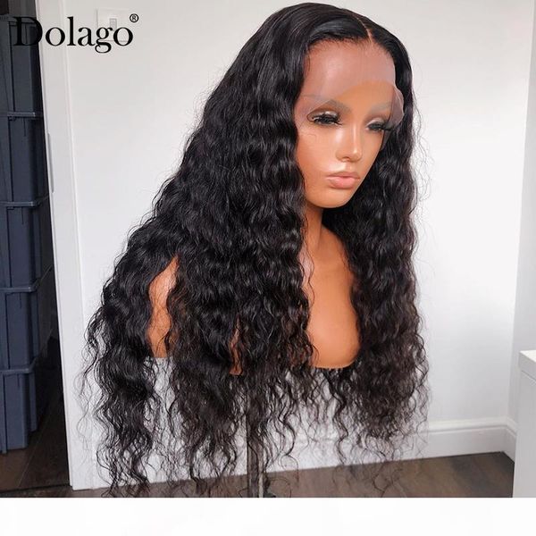 

loose wave lace frontal wig 250 density 13x6 lace front human hair wigs with baby hair wavy u part wig dolago remy, Black