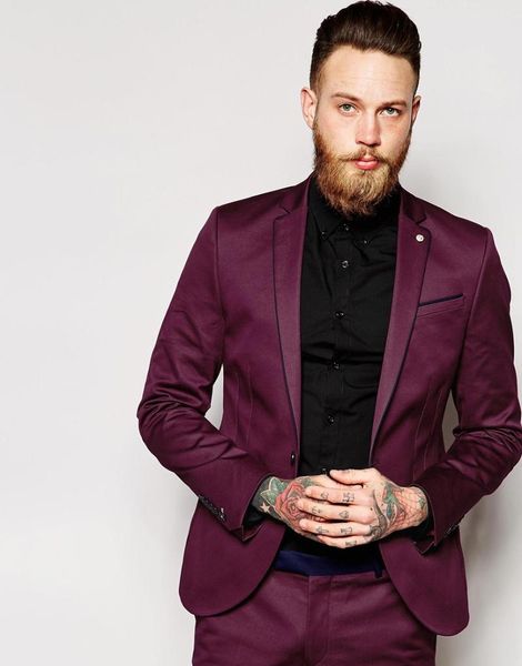 

men's suits & blazers 2021 latest coat pant designs burgundy formal wedding for men custom fashion tuxedo 2 pieces trajes de hombres ve, White;black