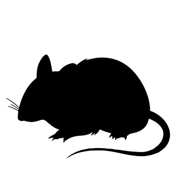 

15.8cm*10cm rat bumper decorate pattern car sticker accessories vinyl decal black/silver c4-2660