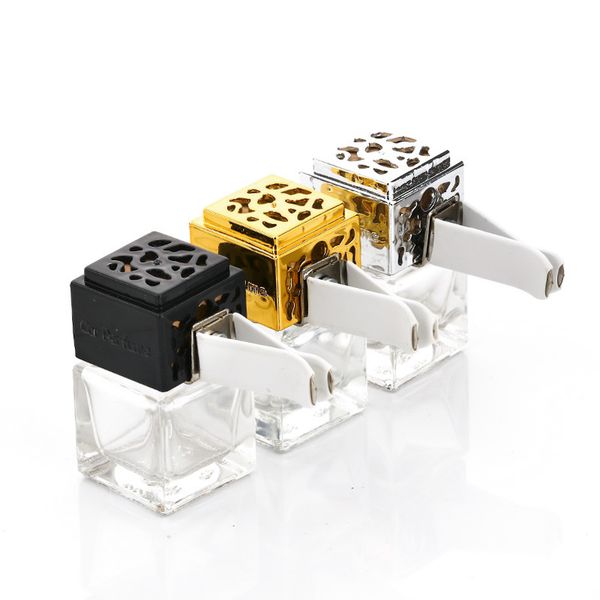 

empty hollowing out perfume bottle square essential oils diffuser vehicle ornaments sell well with different colors 2 5sh j1