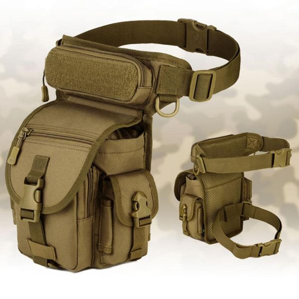 

men waterproof nylon ride leg drop bag motorcycle riding fanny waist belt hip bum pack casual leg bag