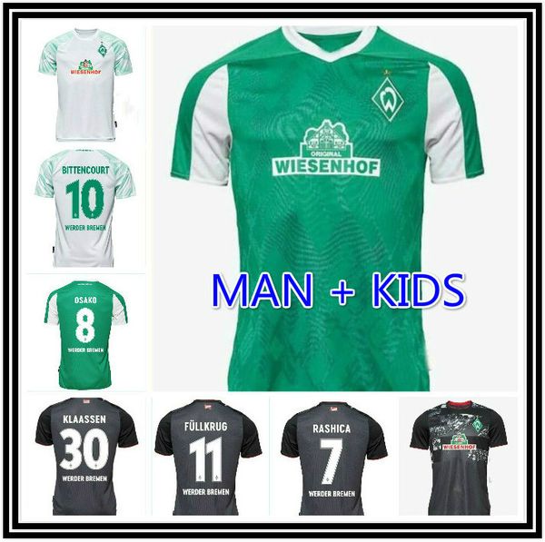 

20 21 sv werder bremen city soccer jerseys away third 2020 2021 friedl klaassen selke rashica bartels werder bremen home football shirts, Black;yellow