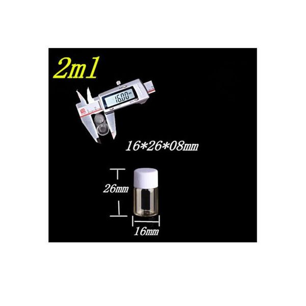 

16*40*8mm 4ml glass bottles with plastic screw cap transparent leakage-proof mini empty plastic bottles jar bbyfap