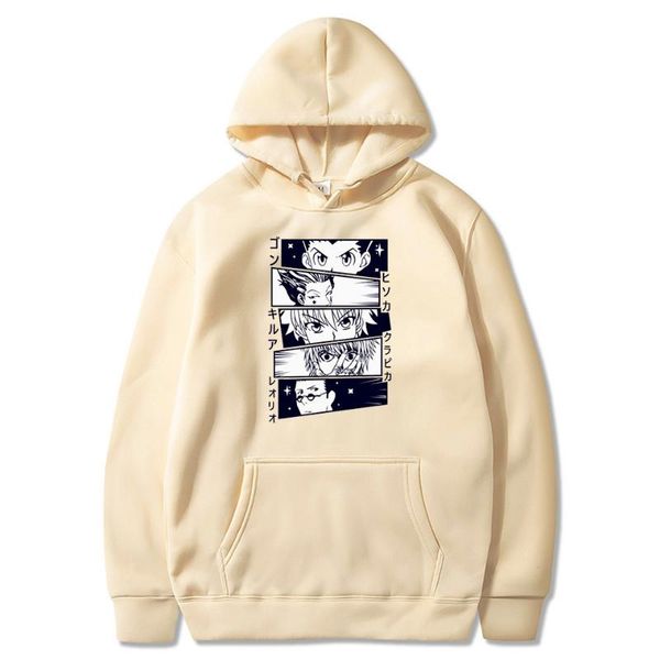 

japan anime x hoodies men women harajuku cartoon hip hop loose sweatshirt fleece warm cotton long sleeve, Black