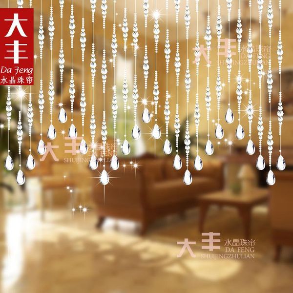 

curtain & drapes 24 meters/lot good crystal bead handmade customizable 32 section high-end glass