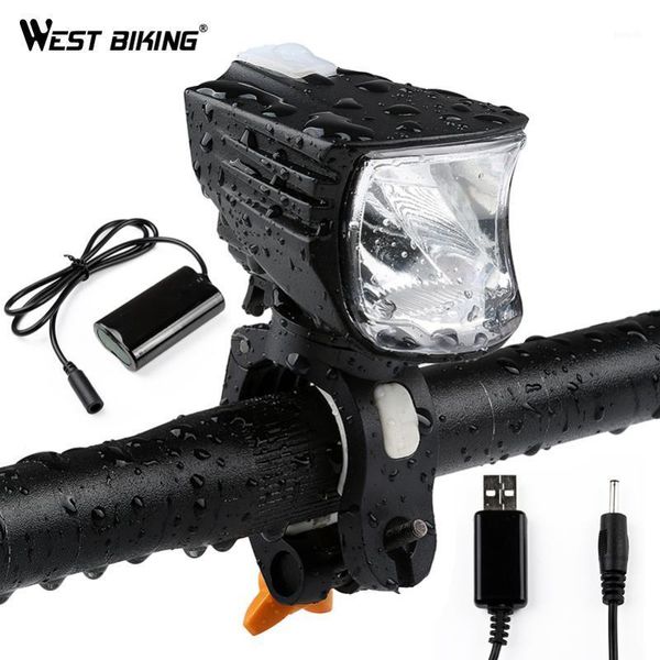 

west biking bike light ipx-6 waterproof 600 lumens usb rechargable handlebar light with 3300mah battery pack bike bicycle1