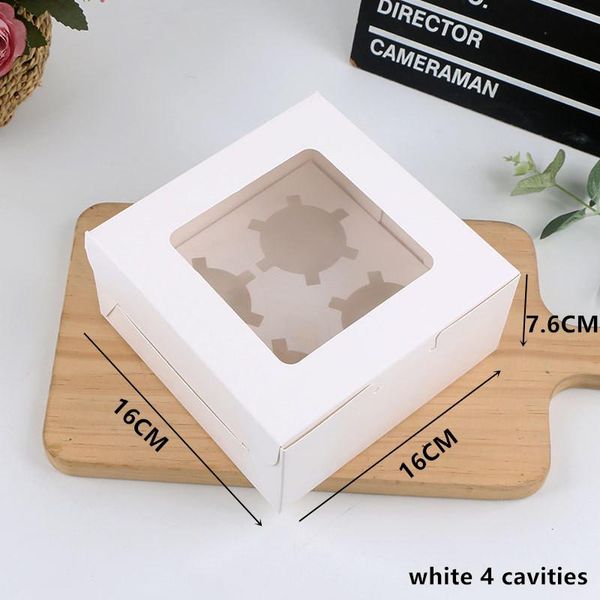 

10pcs kraft paper white marbling cupcake boxes and packaging cake boxes with window muffin dragees holder dessert containers sqcstu