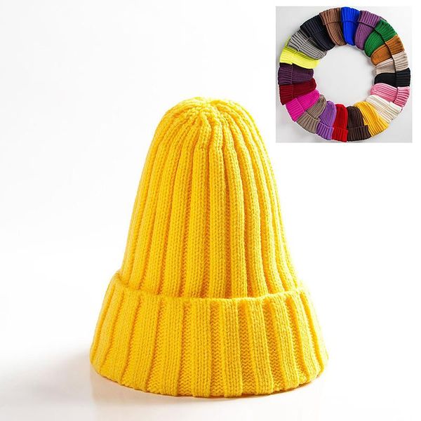 

winter beanies hats for women men warm pointed knitting thicken caps casua solid color female fashion hats, Blue;gray