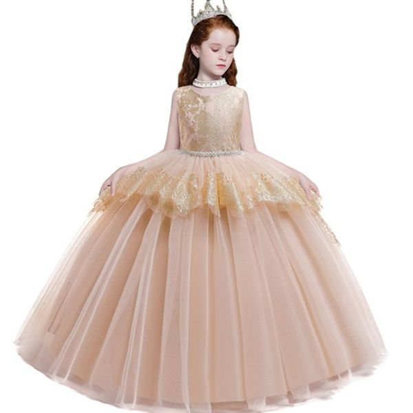 

girls dress long ball gown evening dress kids dresses girls children prom princess party wedding dress for girls 8 12 14 years t200709, Red;yellow