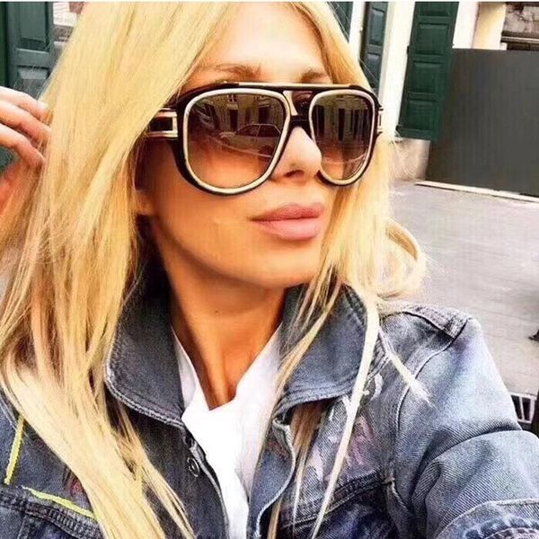 

sunglasses fashion oversized flat men women vintage anti-blue rays metal big frame sun glasses shades uv400, White;black