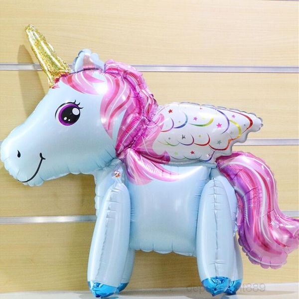

a-50pcs baby shower unicorn supplies happy balloon birthday party decorations kids