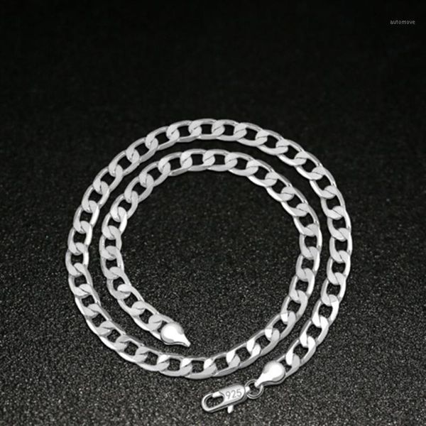 

925 sterling silver necklace 4mm sterling silver sideways necklace standard lobster clasp1