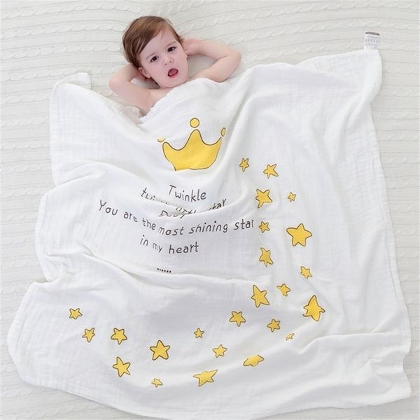 

baby spring and summer blanket girls angel wings muslin cotton infant holds blankets bath towel 115*115cm y201009