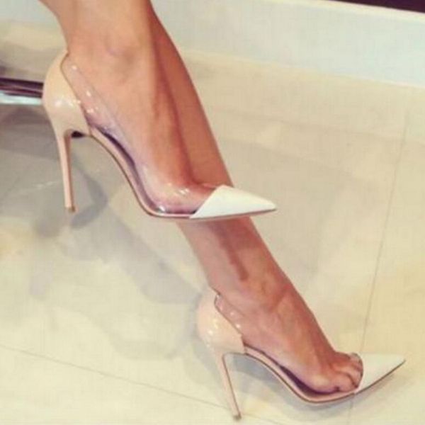 

fashion pvc red bottom shoes women casual designer lady red suede pvc thin heel new nude pointy toe high heels pumps party bride wedding sho, Black