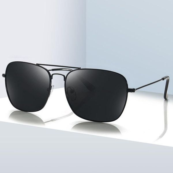 

sunglasses classic polarized brand design retro metal square men driving sun glasses uv400 shades for eyewear, White;black