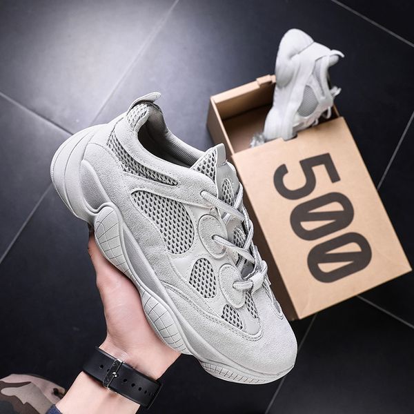 

men's 2020 autumn trendy korean version of sans coconut trend versatile winter ins dad running shoes, Black