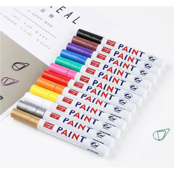 

waterproof marker pen tyre tire tread rubber permanent non fading paint pen white color can marks on jllfgr warmslove