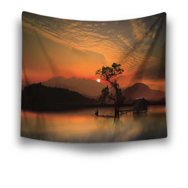 

настенные гобелены настенные гобелен уютные природные пейзажи полиэстер печатная спальня декор boho арт печать гобелен тапиз wmtofe pets2010