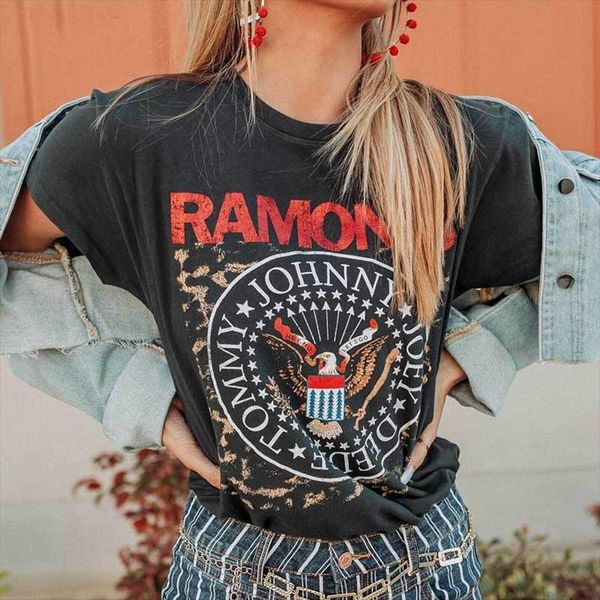 

super chic rock band tshirt for women new 2020 summer cotton graphic tees women vintage black punk t shit oversized woment, White