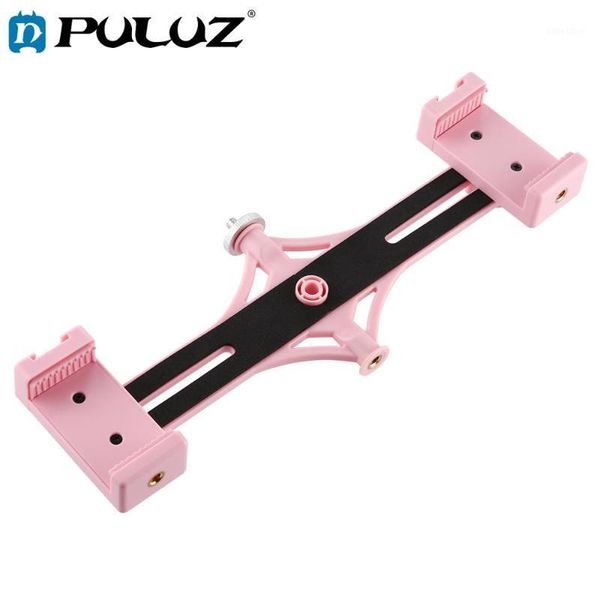 

puluz smartphones dual brackets horizontal holder for youtube blogger video live broadcast vlogging recording1