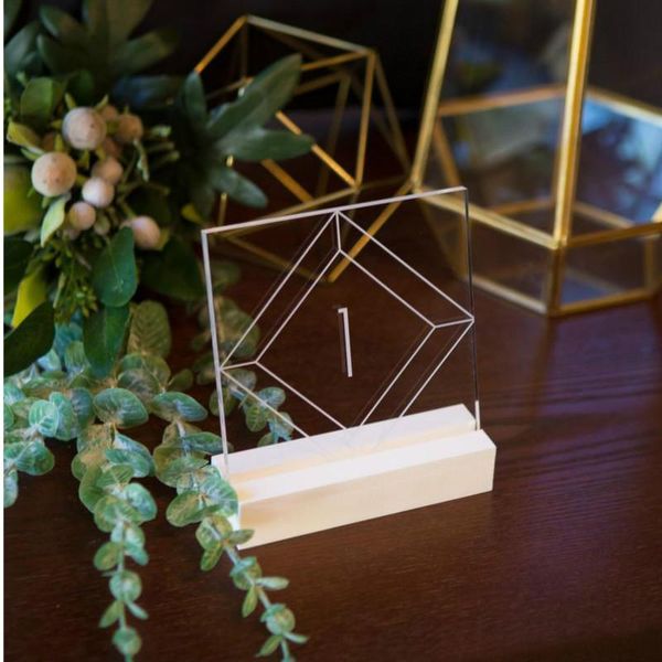 

party decoration acrylic table numbers for wedding tables or event clear sign decor signs