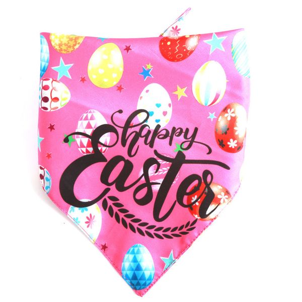 

bandana triangle bibs with eggs and rabbit star printing kerchief easter dog costume accessories decoration hha3529